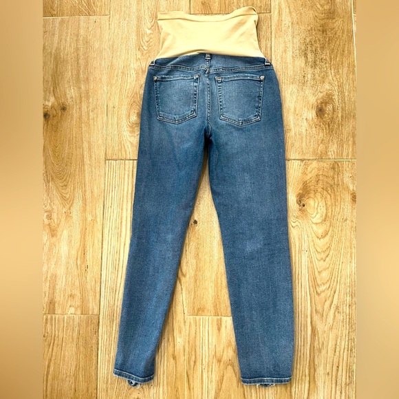 7 For All Mankind Secret Fit Belly Luxe Vintage Ankle Skinny Maternity Jeans - Picture 5 of 5